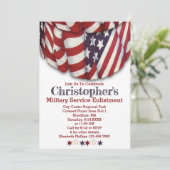 Patriottische Rode Witte Blauwe Sterren Dienst Ind Kaart (Staand voorkant)