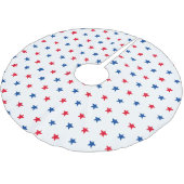 Patriottische rode witte blauwe sterren kerstmis kerstboom rok (Gekanteld)