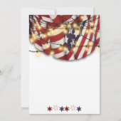 Patriottische Rode Witte Blauwe Sterren Militair I Kaart (Achterkant)