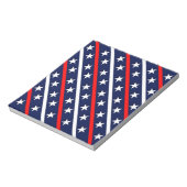 patriottische rode witte blauwe sterren notitieblok (Linkerzijde)