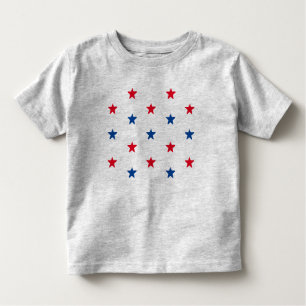 Patriottische rode witte blauwe sterren patroon 4  kinder shirts