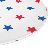 Patriottische rode witte blauwe sterren patroon le snijplank (Hoek)