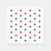 Patriottische rode witte blauwe sterren servet (Voorkant)
