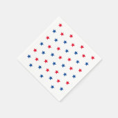 Patriottische rode witte blauwe sterren servet (Hoek)