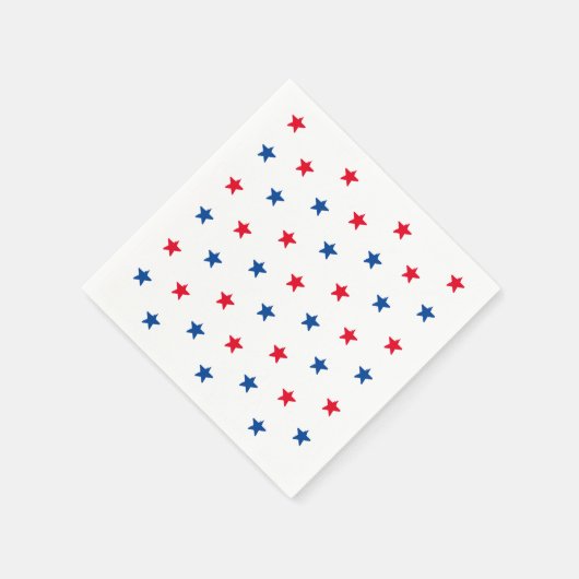 Patriottische rode witte blauwe sterren servet (Hoek)