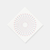 Patriottische rode witte blauwe sterren vuurwerk f servet (Hoek)