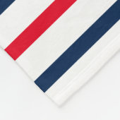 Patriottische rode witte blauwe strepen moderne fleece deken (Hoek)