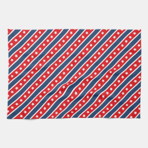 Patriottische Rode, Witte & Blauwe USA Sterren & S Theedoek