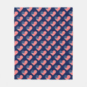 Patriottische Rode, Witte & Blauwe Vlag van de VS  Fleece Deken (Voorkant)