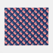 Patriottische Rode, Witte & Blauwe Vlag van de VS  Fleece Deken (Voorkant (Horizontaal))