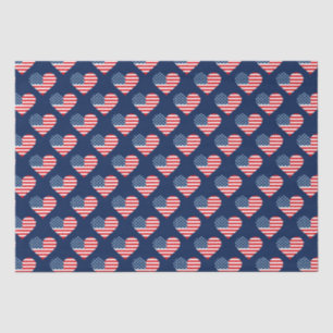 Patriottische Rode, Witte & Blauwe Vlag van de VS  Tissuepapier