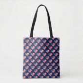 Patriottische Rode, Witte & Blauwe Vlag van de VS Tote Bag (Voorkant)