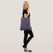 Patriottische Rode, Witte & Blauwe Vlag van de VS Tote Bag (Op model)