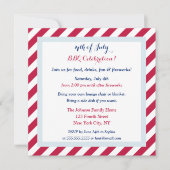 Patriottische Rode Witte en Blauwe 4 juli BBQ-fees Kaart (Voorkant)