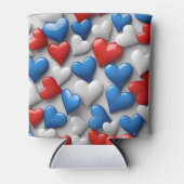 PATRIOTTISCHE RODE WITTE EN BLAUWE AMERIKAANSE HAR BLIKJESKOELER (Voorkant)