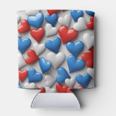 PATRIOTTISCHE RODE WITTE EN BLAUWE AMERIKAANSE HAR BLIKJESKOELER (Achterkant)