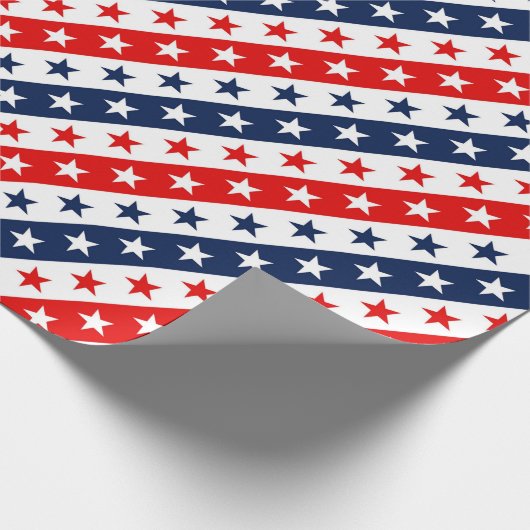 Patriottische rode, witte en blauwe Amerikaanse st Cadeaupapier (Hoek)