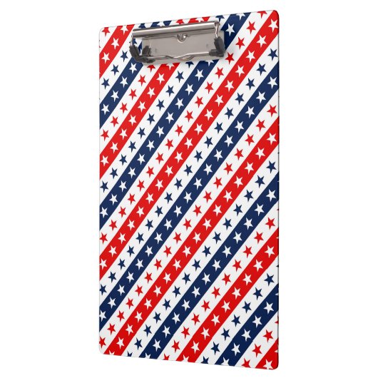 Patriottische rode, witte en blauwe Amerikaanse st Klembord (Links)