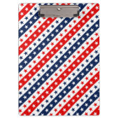 Patriottische rode, witte en blauwe Amerikaanse st Klembord (Voorkant)