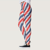 Patriottische rode, witte en blauwe Amerikaanse st Leggings (Links)