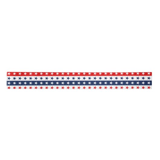 Patriottische rode, witte en blauwe Amerikaanse st Satijnen Lint (Voorkant)