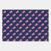 Patriottische rode, witte en blauwe Amerikaanse vl Inpakpapier Vel (Voorkant)