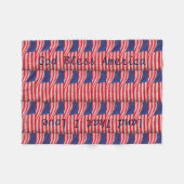 Patriottische rode witte en blauwe Amerikaanse vla Fleece Deken (Voorkant (Horizontaal))