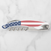 Patriottische rode witte en blauwe Amerikaanse vla Kurkentrekker (Achterkant)