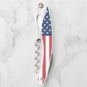 Patriottische rode witte en blauwe Amerikaanse vla Kurkentrekker (Voorkant)