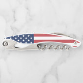 Patriottische rode witte en blauwe Amerikaanse vla Kurkentrekker (Voorkant)