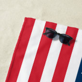 Patriottische rode witte en blauwe Amerikaanse vla Strandlaken (In situ)