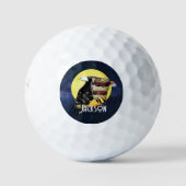 Patriottische rode, witte en blauwe balkadelaar golfballen (Voorkant)