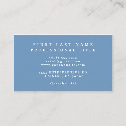 Patriottische rode witte en blauwe bloemen Bloemen Visitekaartje (Achterkant)