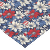 Patriottische rode, witte en blauwe bloemen en str tafelkleed (Gekanteld)