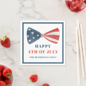 Patriottische rode, witte en blauwe boog 4 juli servet (Insitu)