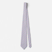 Patriottische rode witte en blauwe diagonale strep stropdas (Voorkant)