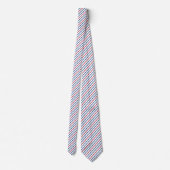 Patriottische rode witte en blauwe diagonale strep stropdas (Achterkant)