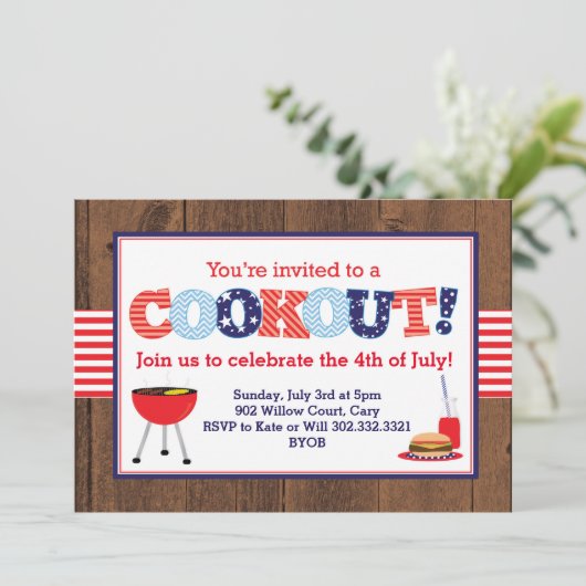 Patriottische rode, witte en blauwe keuken kaart (Staand voorkant)