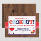 Patriottische rode, witte en blauwe keuken kaart (Voorkant / Achterkant)