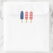 Patriottische rode witte en blauwe populatie met s vierkante sticker (Tas)