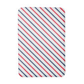 Patriottische rode witte en blauwe schuine strepen badmat (Voorkant Verticaal)