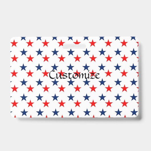 Patriottische rode, witte en blauwe sterren badge (Voorzijde)