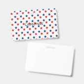 Patriottische rode, witte en blauwe sterren badge (Voor- en achterkant)