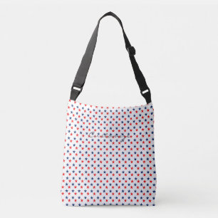patriottische rode , witte en blauwe sterren crossbody tas