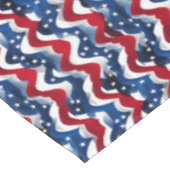 Patriottische rode, witte en blauwe sterren en str tafelkleed (Gekanteld)