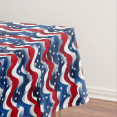 Patriottische rode, witte en blauwe sterren en str tafelkleed (Voorbeeld)