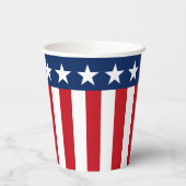 Patriottische rode witte en blauwe sterren en stre papieren bekers (Achterkant)