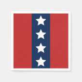 Patriottische rode witte en blauwe sterren en stre servetten (Voorkant)