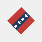 Patriottische rode witte en blauwe sterren en stre servetten (Hoek)