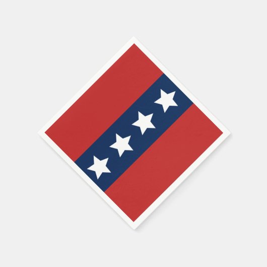 Patriottische rode witte en blauwe sterren en stre servetten (Hoek)